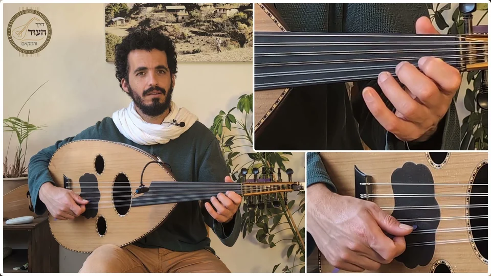 שיעור עוּד המציג את המורה לצד תקריבים של שתי הידיים